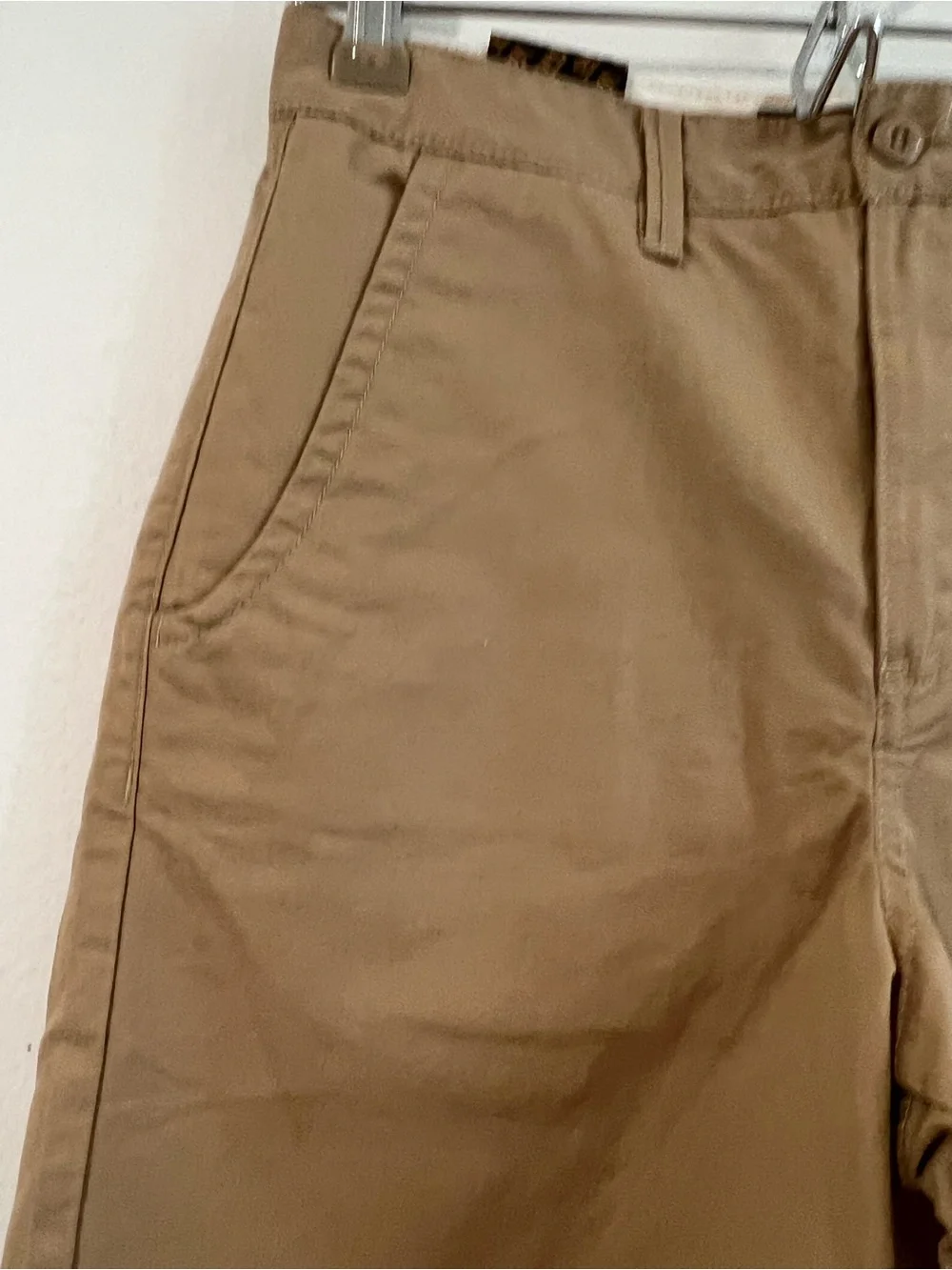 Vans boys  Tan Chino Shorts flat front  14 y